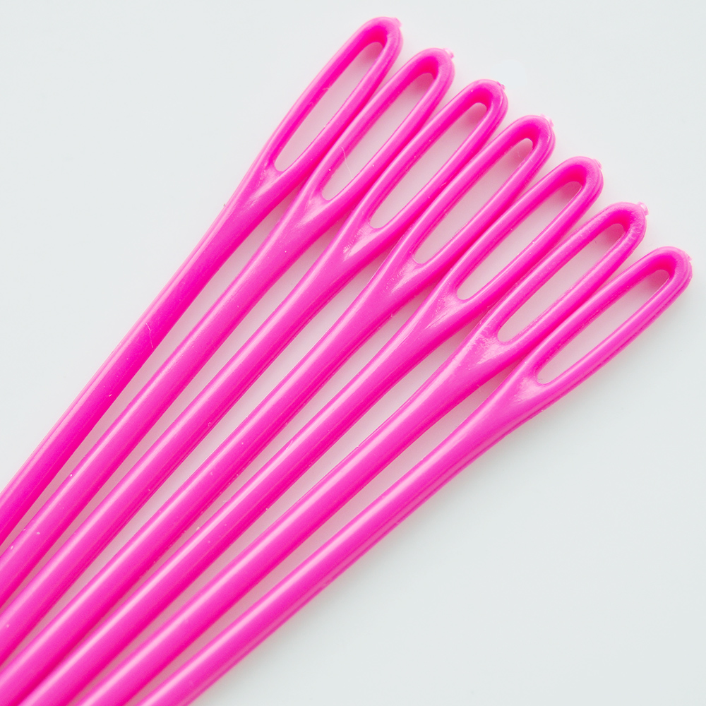 Bulk Loose Needles: Plastic Needles - Bright Pink