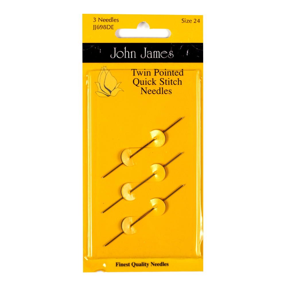 Twin Pointed Quick Stitch Needles | Cross Stitch sz 20