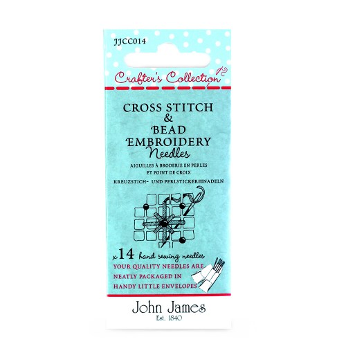 John James - Size 10 Curved Beading Needles (2) - CrossStitchWorld