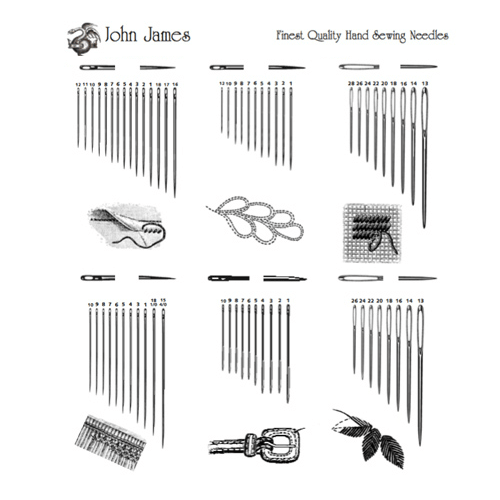 John james pebble needles in 9 models